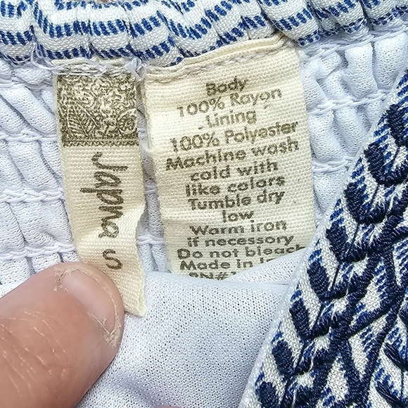 Japna Striped romper with embroidered detail Size Small - Picture 8 of 8